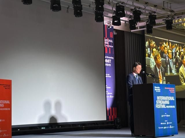 류제명 과학기술정보통신부 제2차관은 22일 오전 부산 파라다이스호텔에서 열린 ‘2025 국제 스트리밍 페스티벌’ 개막식에 참석해 축사를 전했다 사진최연재 기자 