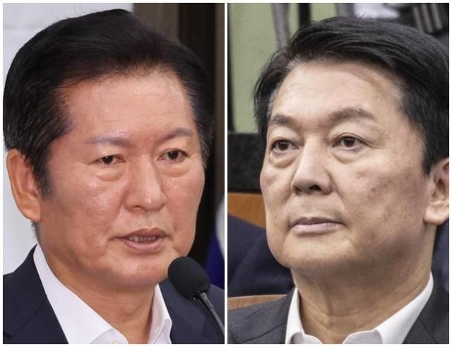 정청래 더불어민주당 대표왼쪽와 안철수 의원 사진연합뉴스