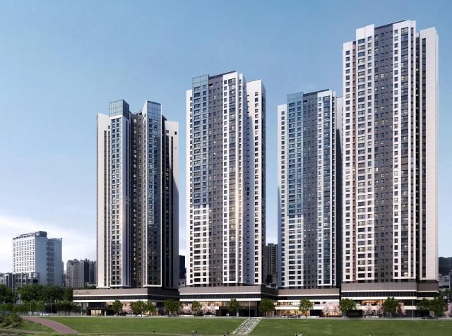 효성중공업 주택 브랜드 해링턴플레이스 투시도 향후 해당 브랜드에 KCC 콘크리트 중성화 방지 도료가 적용될 예정이다