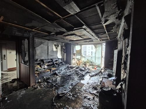 광주의 한 아파트에서 화재가 발생했다 사진광주 북부소방서