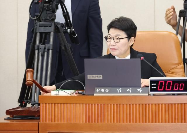 임이자 국회 기획재정위원회 위원장이 17일 국회에서 열린 구윤철 경제부총리 겸 기획재정부 장관 후보자 인사청문회에서 의사봉을 두드리고 있다 사진연합뉴스