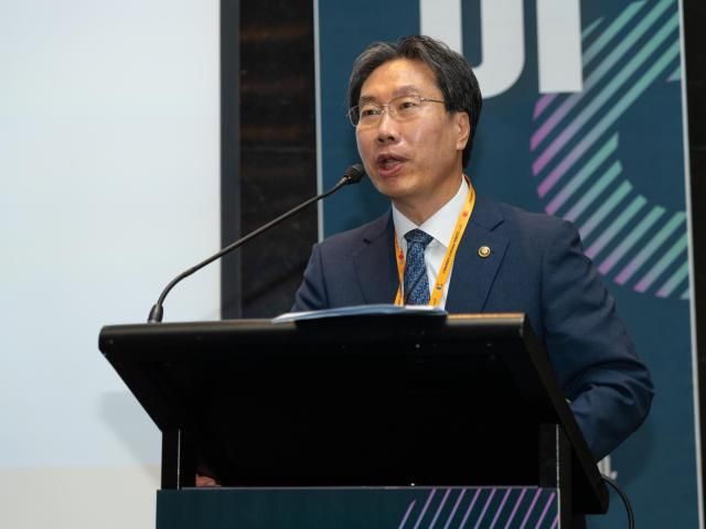 최장혁 개인정보보호위원회 부위원장이 9월 15일 오후 서울 용산구 그랜드 하얏트 서울에서 개최된 오픈소스 데이에서 환영사를 하고 있다 사진개인정보보호위원회 