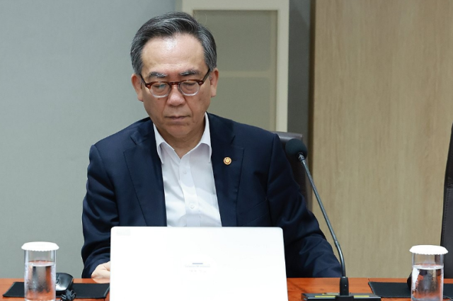 조태열 외교부 장관이 지난 7월 15일 서울 용산 대통령실 청사에서 열린 국무회의에 참석하고 있다 사진연합뉴스