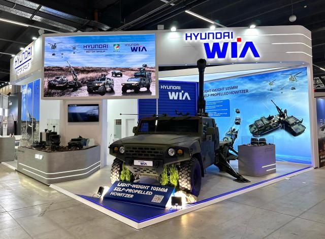 폴란드 키엘체에서 2일현지시간 개막한 방위산업 전시회 ‘MSPO 2025’에 참가한 현대위아의 전시장 모습 현대위아 제공