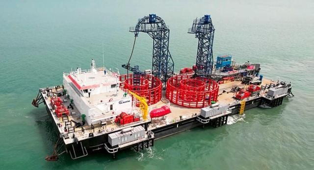 LS전선이 프로젝트 지역에 케이블을 포설하는 모습 사진LS전선