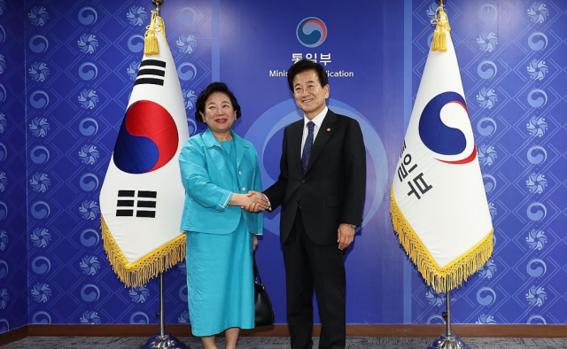 통일부 방문한 현정은 회장 사진연합뉴스