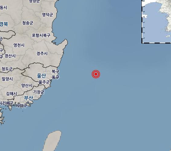 울산 동구 해역에서 지진이 발생했다 사진기상청