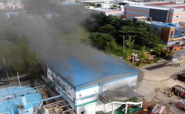 대전 한솔제지 신탄진 공장서 화재가 발생했다 사진대전소방본부