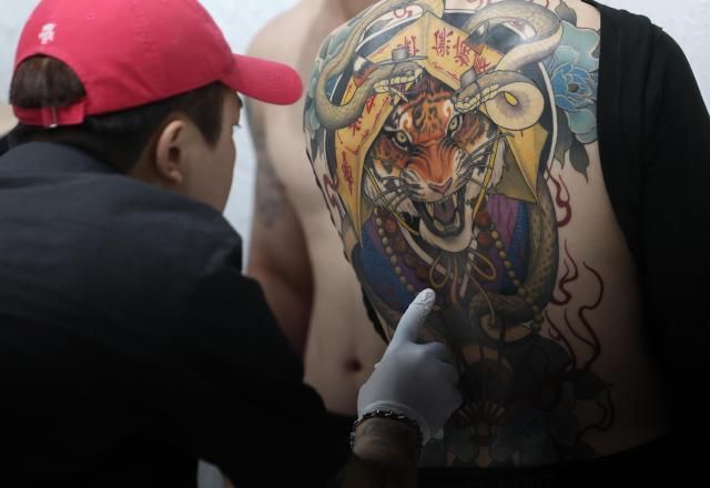 2025 한국문신전에서 타투 경연대회가 광진구 파이팩토리에서 열린 열렸다 사진연합뉴스