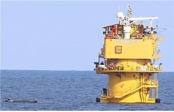 서해 한·중 잠정조치수역에 설치된 중국 구조물 사진연합뉴스