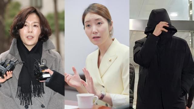 왼쪽부터 김경 서울시의원 강선우 무소속 국회의원 전 보좌관 남모씨 사진연합뉴스 아주DB