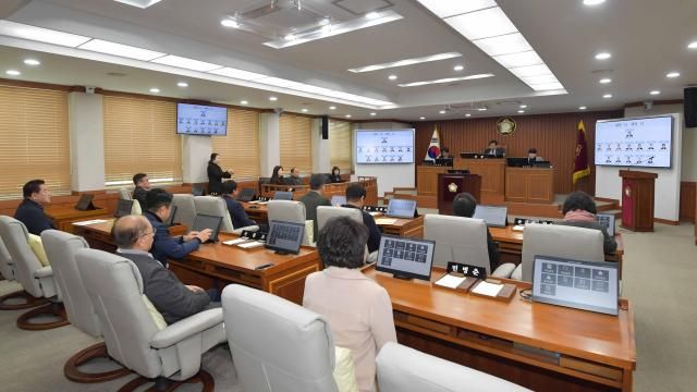 제269회 임시회 본회의장 모습사진논산시의회