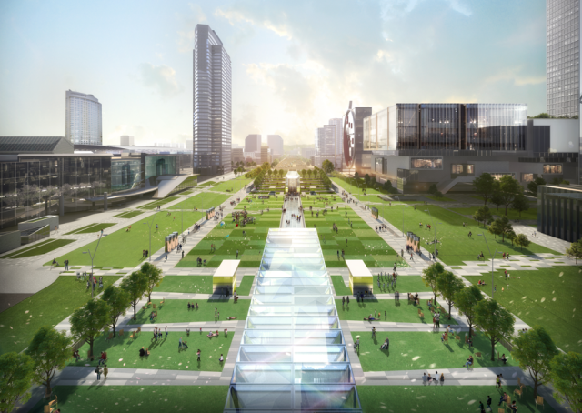 영동대로 보행개선공사 조성도 사진서울시