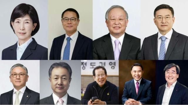 윗줄 왼쪽부터 김정수 삼양라운드스퀘어 부회장 조용철 농심 대표이사 손경식 CJ그룹 회장 김남정 동원그룹 회장 아랫줄 왼쪽부터 함영준 오뚜기 회장 박문덕 하이트진로 회장 권원강 교촌에프앤비 회장 윤홍근 제너시스BBQ그룹 회장 박진선 한국식품산업협회 회장 사진각 사