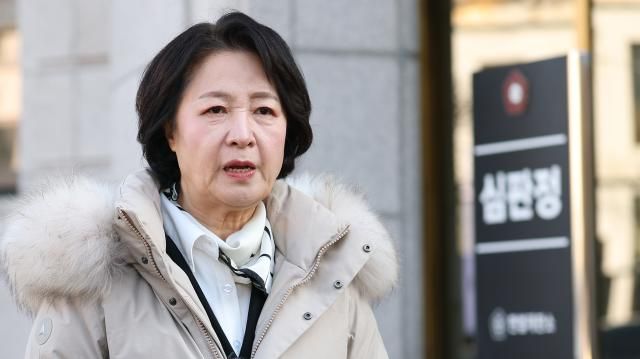 추미애 더불어민주당 추미애 의원이 지난달 18일 서울 종로구 헌법재판소에서 열린 조지호 경찰청장 탄핵 심판 선고기일 참석을 위해 이동하던 중 기자들 질문에 답하고 있다 사진연합뉴스