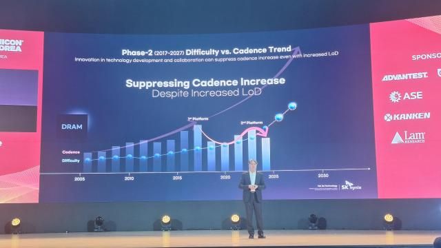 이성훈 SK하이닉스 부사장이 11일 서울 코엑스에서 열린 세미콘 코리아 2026에서 기조연설을 하고 있다