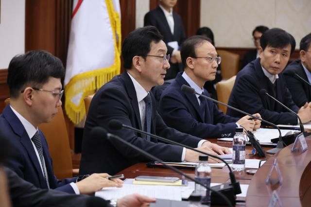 윤창렬 국무조정실장이 13일 서울 종로구 정부서울청사에서 열린 마약류대책협의회에서 발언하고 있다 사진연합뉴스 