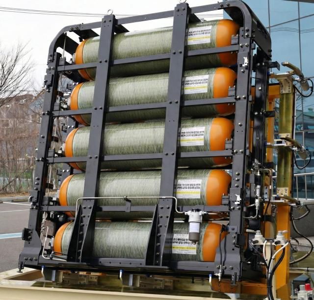 코오롱스페이스웍스의 수소 저장 시스템 사진코오롱스페이스웍스