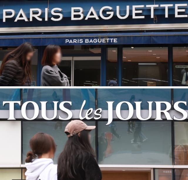 서울의 파리바게뜨위와 뚜레쥬르 매장 사진연합뉴스