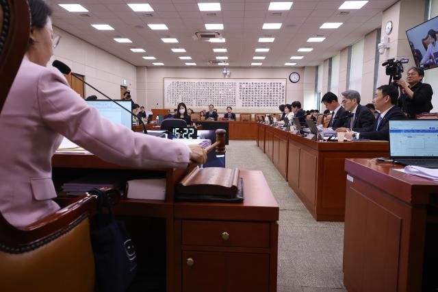 11일 국회에서 열린 법제사법위원회 전체 회의에서 추미애 위원장과 여야 의원들이 대미투자특별법을 통과 시키고 있다사진연합뉴스