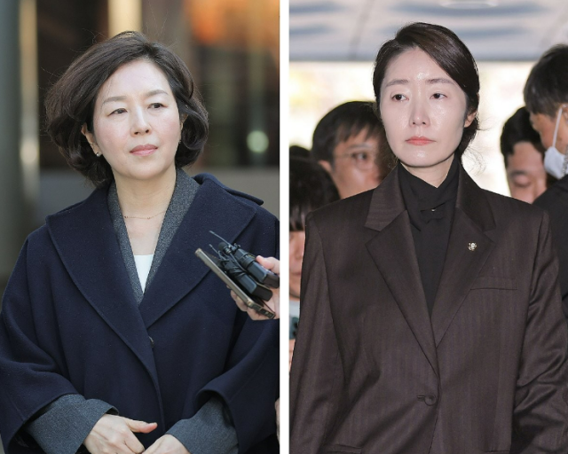 지난 3일 영장실질심사를 마치고 서울 서초구 법정을 나서는 김 전 시의원 법정에 출석하는 강 의원오른쪽 사진연합뉴스 