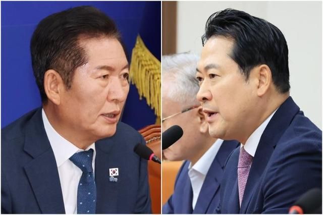 정청래 더불어민주당 대표왼쪽과 장동혁 국민의힘 대표사진연합뉴스