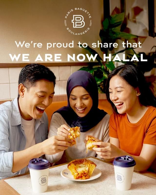 파리바게뜨 싱가포르 매장 할랄 인증을 알리는 포스터 사진파리바게뜨