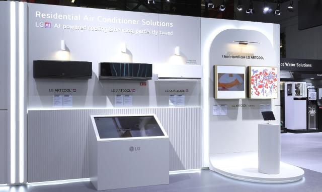 가정용 벽걸이 에어컨 LG 아트쿨 AI와 LG 듀얼쿨 AI이 이탈리아 밀라노에서 24일 개막한 MCE 2026에서 우수상을 받았다 사진LG전자