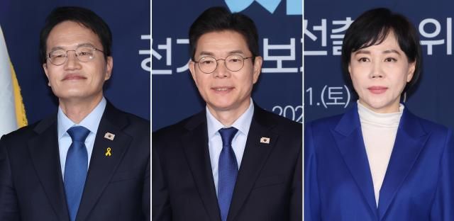 더불어민주당 서울시장 본경선에 진출한 박주민왼쪽부터 정원오 전현희 후보사진연합뉴스