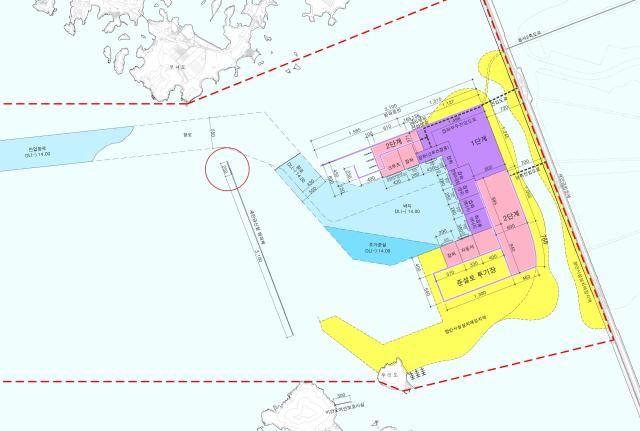 새만금항 신항 계획평면도 사진해양수산부