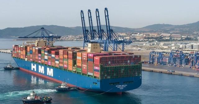 HMM이 운영 중인 스페인 알헤시라스 컨테이너 터미널TTIA 모습이다 사진HMM