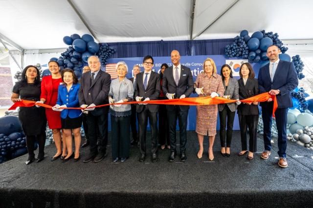 미국 록빌 바이오의약품 생산시설 인수 완료식 모습 사진삼성바이오로직스