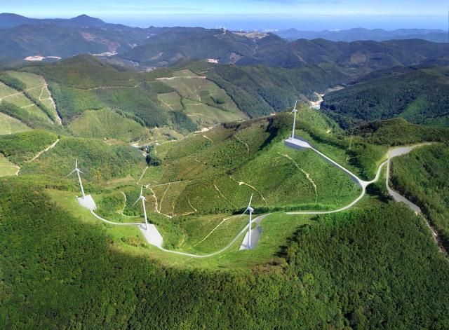 강원도 태백시 하사미 풍력발전단지 조감도 사진코오롱글로벌