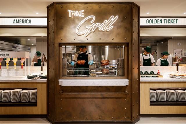 아워홈 신규 뷔페브랜드 테이크 1호점 골든티켓 스테이션 전경 사진아워홈