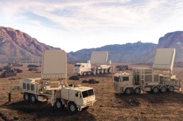 왼쪽부터중거리 지대공 유도무기체계 다기능레이다 장거리 지대공 유도무기체계 다기능레이다 장사정포요격체계 다기능레이다 사진한화시스템