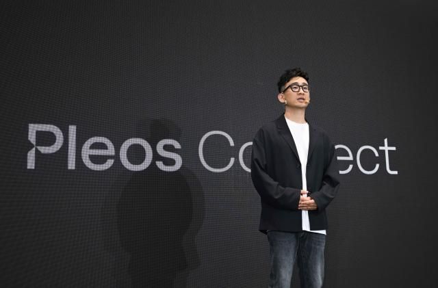 이종원 현대차·기아 피처CCS사업부 전무가 플레오스 커넥트에 대해 소개하고 있다사진현대차