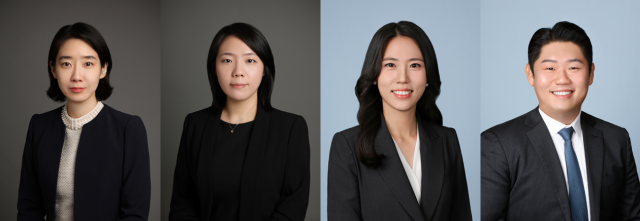 좌측부터안정혜 변호사 박현아 변호사 강현규 변호사 김진섭 변호사 사진법무법인 율촌