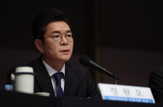 정원오 더불어민주당 서울시장 후보가 20일 서울 중구 한국프레스센터에서 열린 관훈토론회에서 발언하고 있다 사진연합뉴스