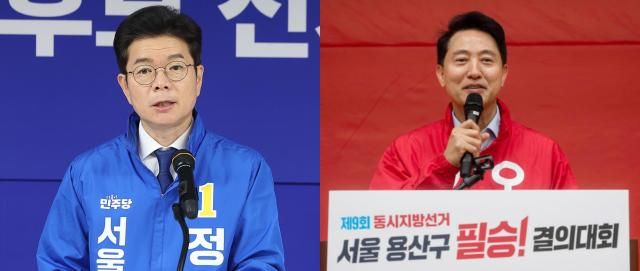 왼쪽은 정원오 더불어민주당 서울시장 후보 오른쪽은 오세훈 국민의힘 서울시장 후보사진연합뉴스