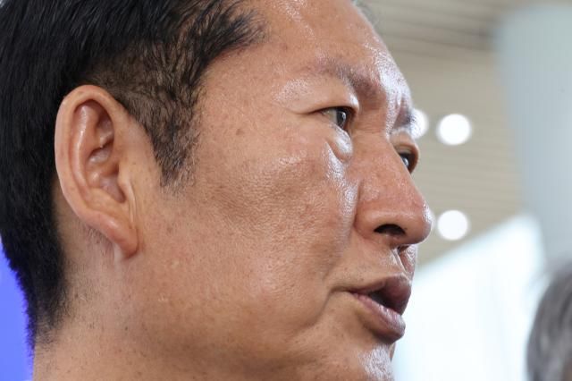 정청래 전 더불어민주당 대표가 지난 25일 전북 정읍시 아우름캠퍼스에서 열린 전북지역 당선인 워크숍에 참석해 발언하고 있다 사진연합뉴스