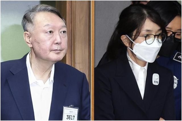 법정 들어서는 윤석열·김건희 사진연합뉴스