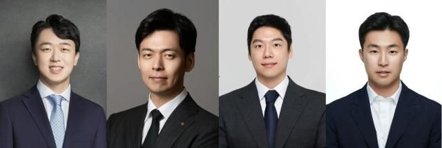 왼쪽부터 신상열 농심 부사장 신유열 미래성장실장 부사장 담서원 오리온그룹 전략경영본부 부사장 전병우 삼양식품 전무 사진각 사