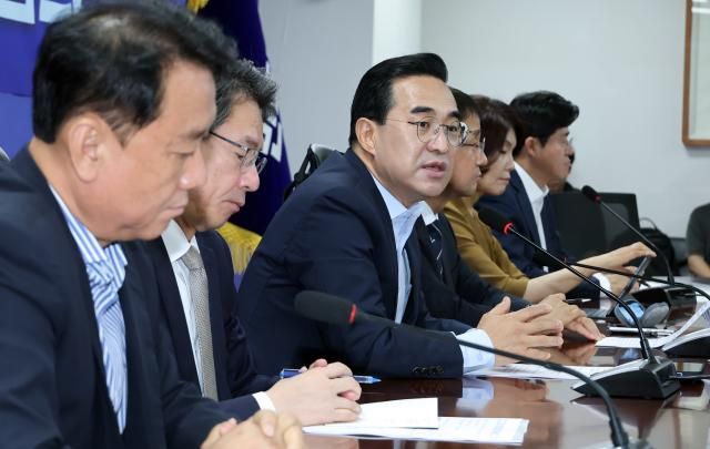 박홍근 기획예산처 장관이 21일 국회 의원회관에서 열린 2027년 예산안 당정 협의에서 발언하고 있다 사진연합뉴스