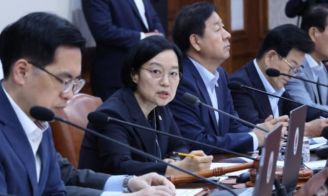 한성숙 국무총리가 7일 서울 종로구 정부서울청사에서 열린 국무회의에서 발언하고 있다 사진연합뉴스