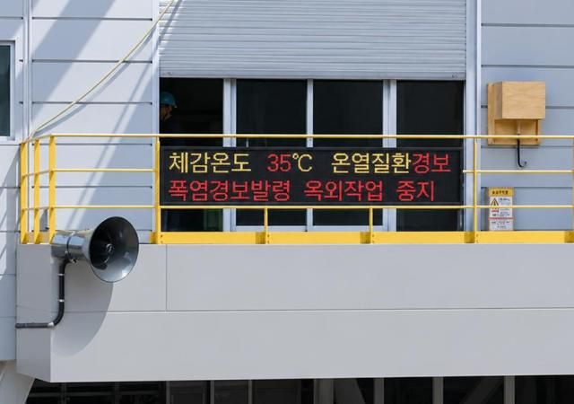 온열질환 자동 경고 시스템 전광판 및 스피커