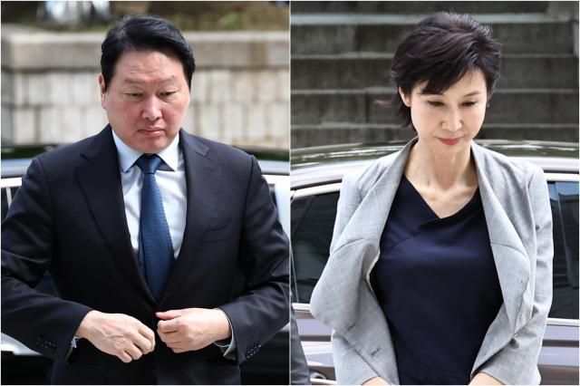 왼쪽 최태원 SK그룹 회장 오른쪽 노소영 아트센터 나비 관장 사진연합뉴스