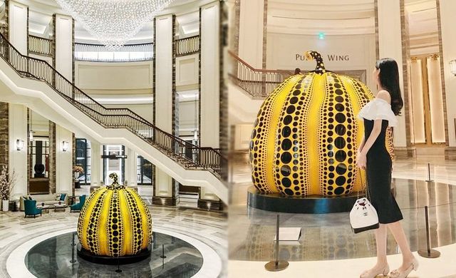 파라다이스 시티의 노란 호박 풍경