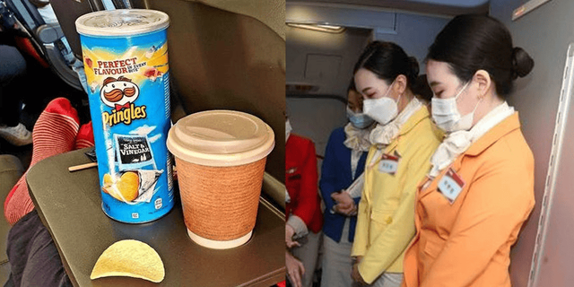 프링글스를 먹는 모습