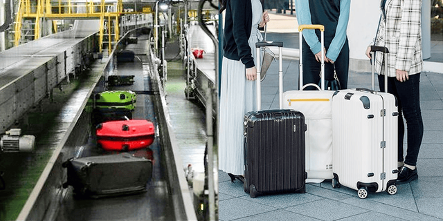 수하물을 찾는 승객들