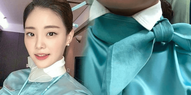 승무원 스카프 관리